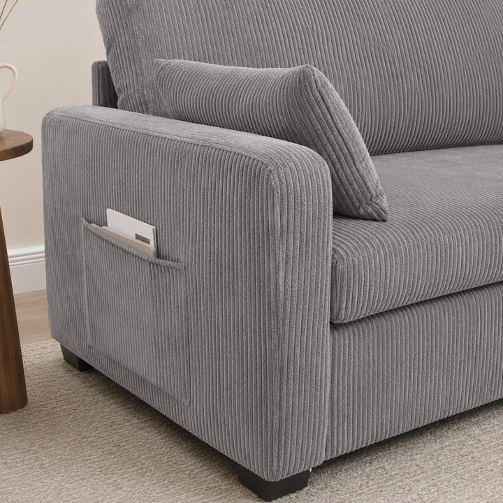 Jade Sofa Bed In Fabric Upholstery - Grey