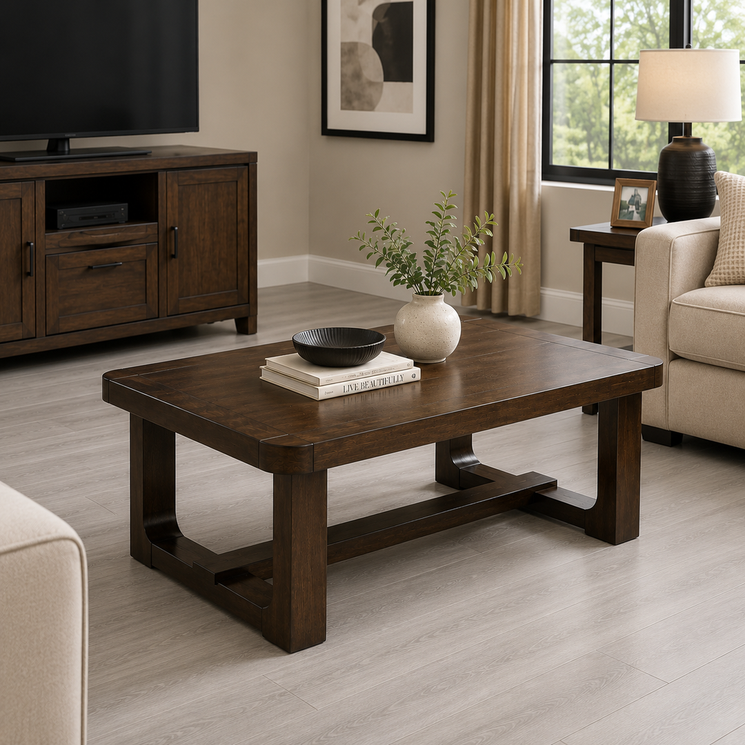 T856-1 Breckington Wooden Coffee Table - Dark Brown | Signature Design By Ashley