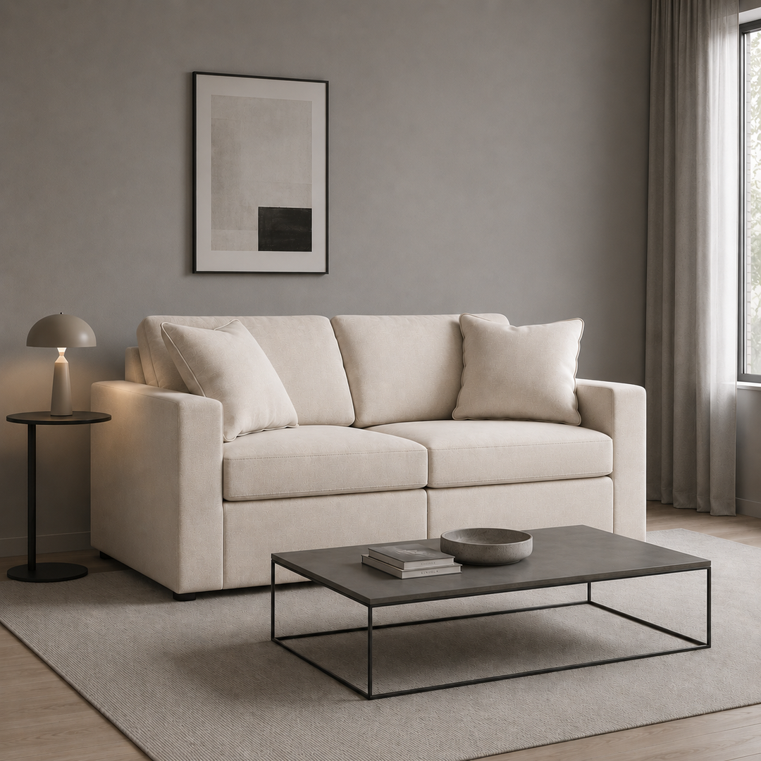 92103S1 Modmax 2-Piece Modular Loveseat In Fabric Upholstery - Oyster | Signature Design By Ashley
