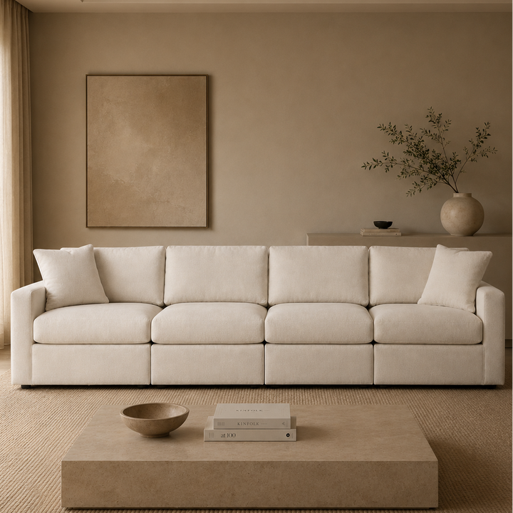 92103S10 Modmax 4-Piece Modular Sofa In Fabric Upholstery - Oyster | Signature Design By Ashley