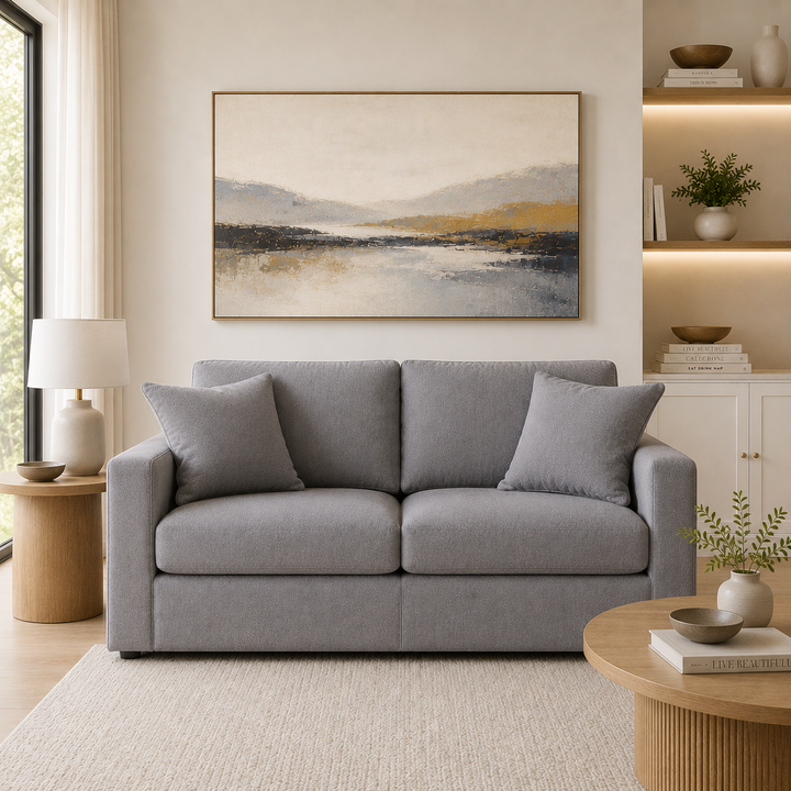 92104S1 Modmax 2-Piece Modular Loveseat In Fabric Upholstery - Granite | Signature Design By Ashley
