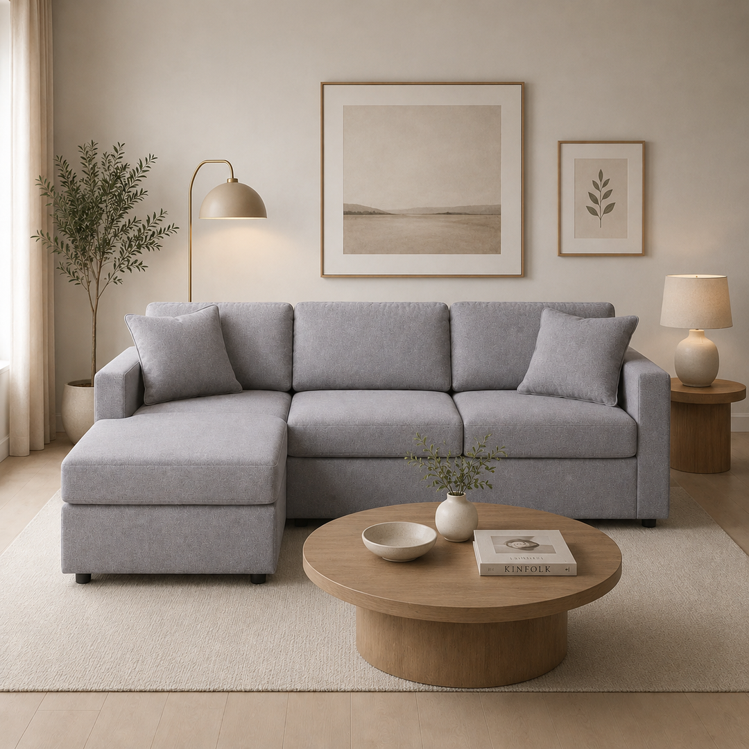 Modmax 3-Piece Fabric Sectional Sofa With Corner Chaise - Granite | Signature Design By Ashley