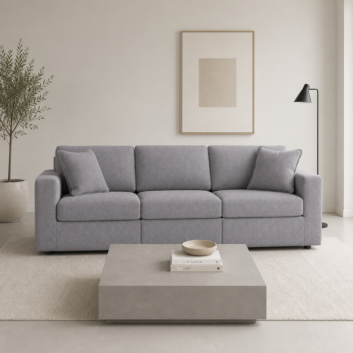 92104S2 Modmax 3-Piece Modular Sofa In Fabric Upholstery - Granite | Signature Design By Ashley