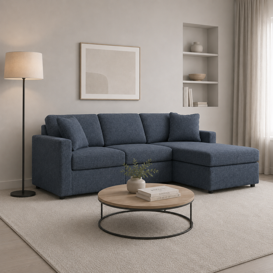 Modmax 3-Piece Fabric Sectional Sofa With Corner Chaise - Ink | Signature Design By Ashley