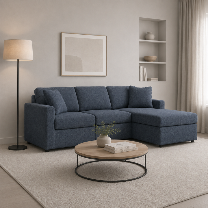 Modmax 3-Piece Fabric Sectional Sofa With Corner Chaise - Ink | Signature Design By Ashley