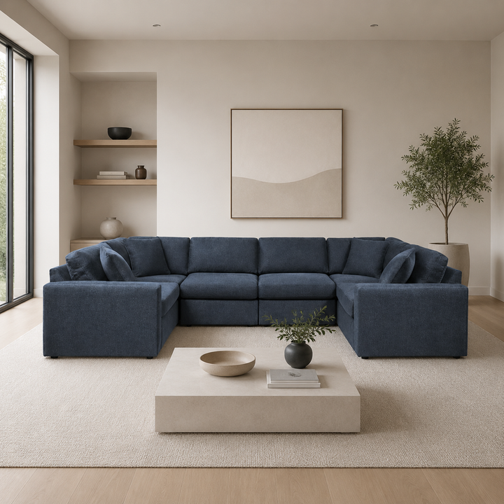 92121S8 Modmax 6-Piece Sectional Sofa In Fabric Upholstery - Ink | Signature Design By Ashley