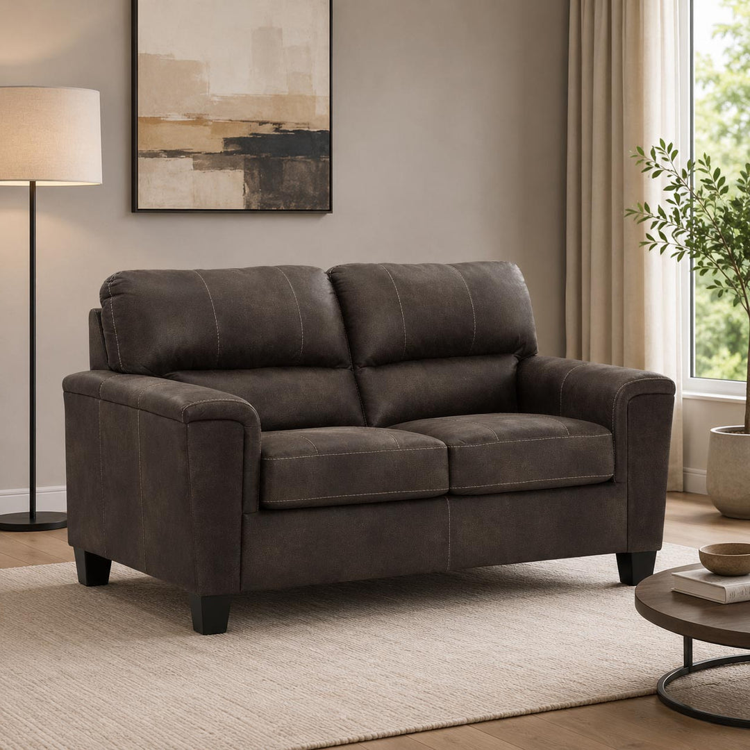 9400235 Navi Loveseat in Leather Upholstery - Smoke | Signature Design By Ashley