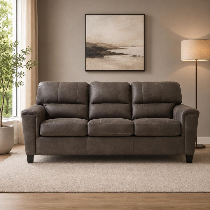 9400238 Navi Stationary Sofa in Leather Upholstery - Smoke | Signature Design By Ashley