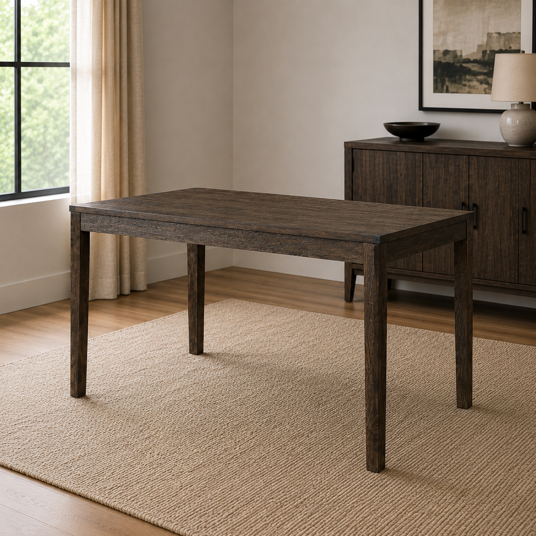 Ravenwood Espresso 5-Piece Dining Set With Fabric Upholstered Chairs