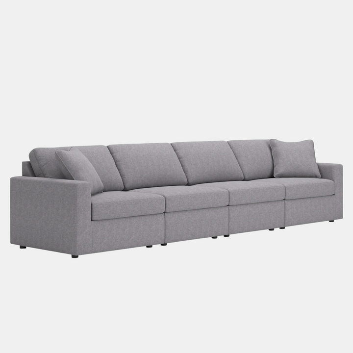 92104S10 Modmax 4-Piece Modular Sofa In Fabric Upholstery - Granite | Signature Design By Ashley