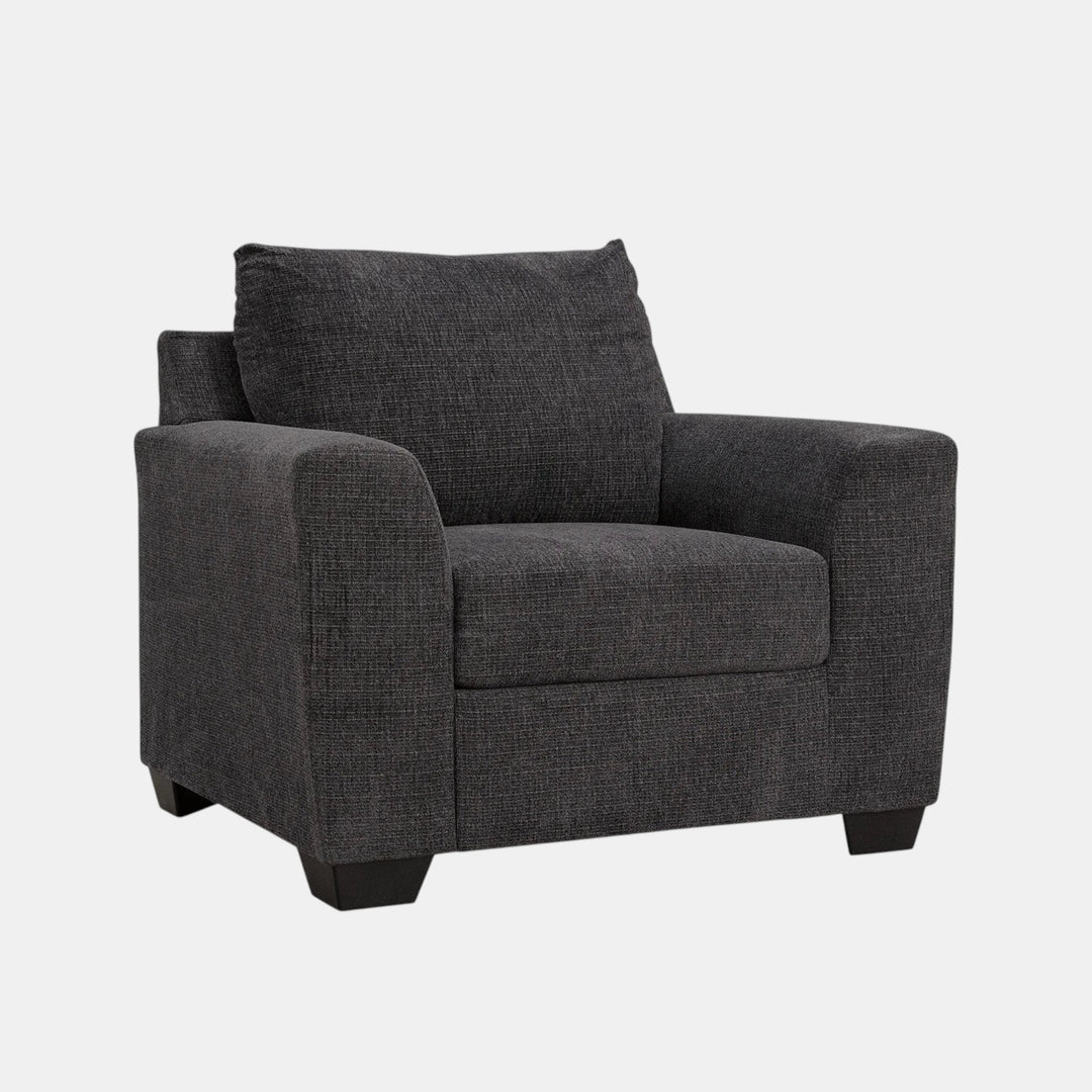 6310120 Loreo Accent Armchair In Fabric Upholstery - Ebony | Benchcraft by Ashley