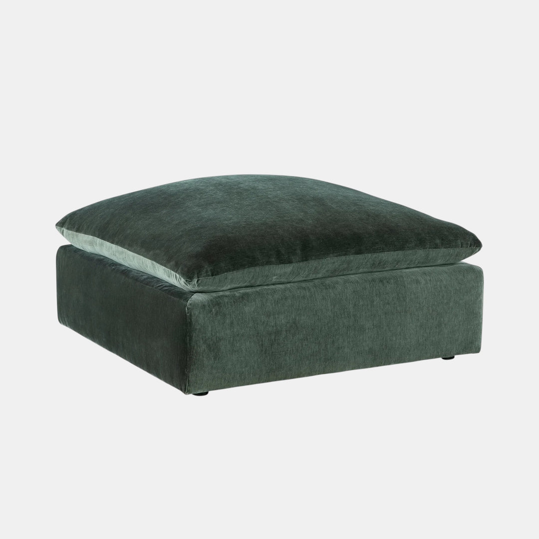 7800108 Carriage View Oversized Accent Ottoman In Fabric Upholstery - Jade | Benchcraft By Ashley