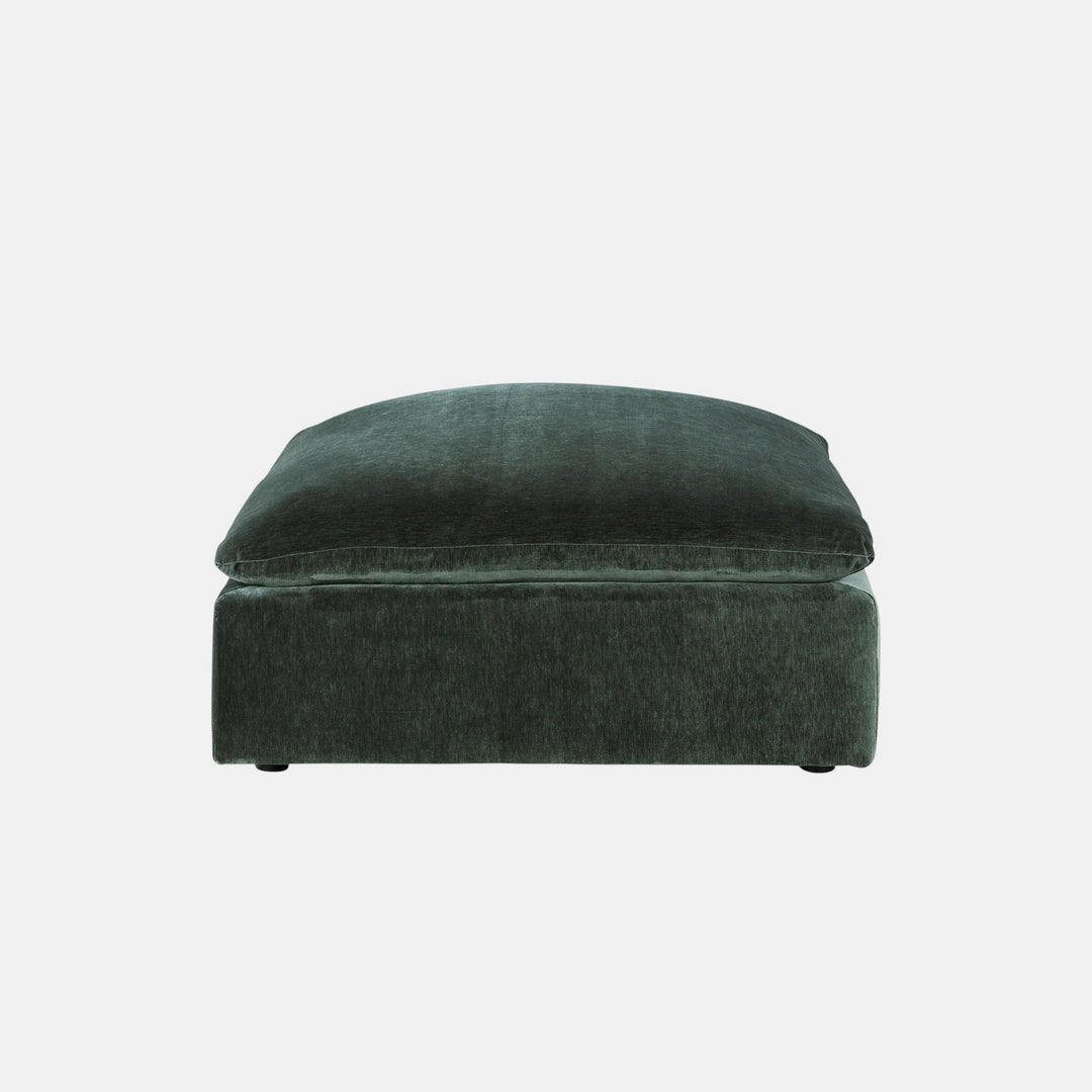 7800108 Carriage View Oversized Accent Ottoman In Fabric Upholstery - Jade | Benchcraft By Ashley