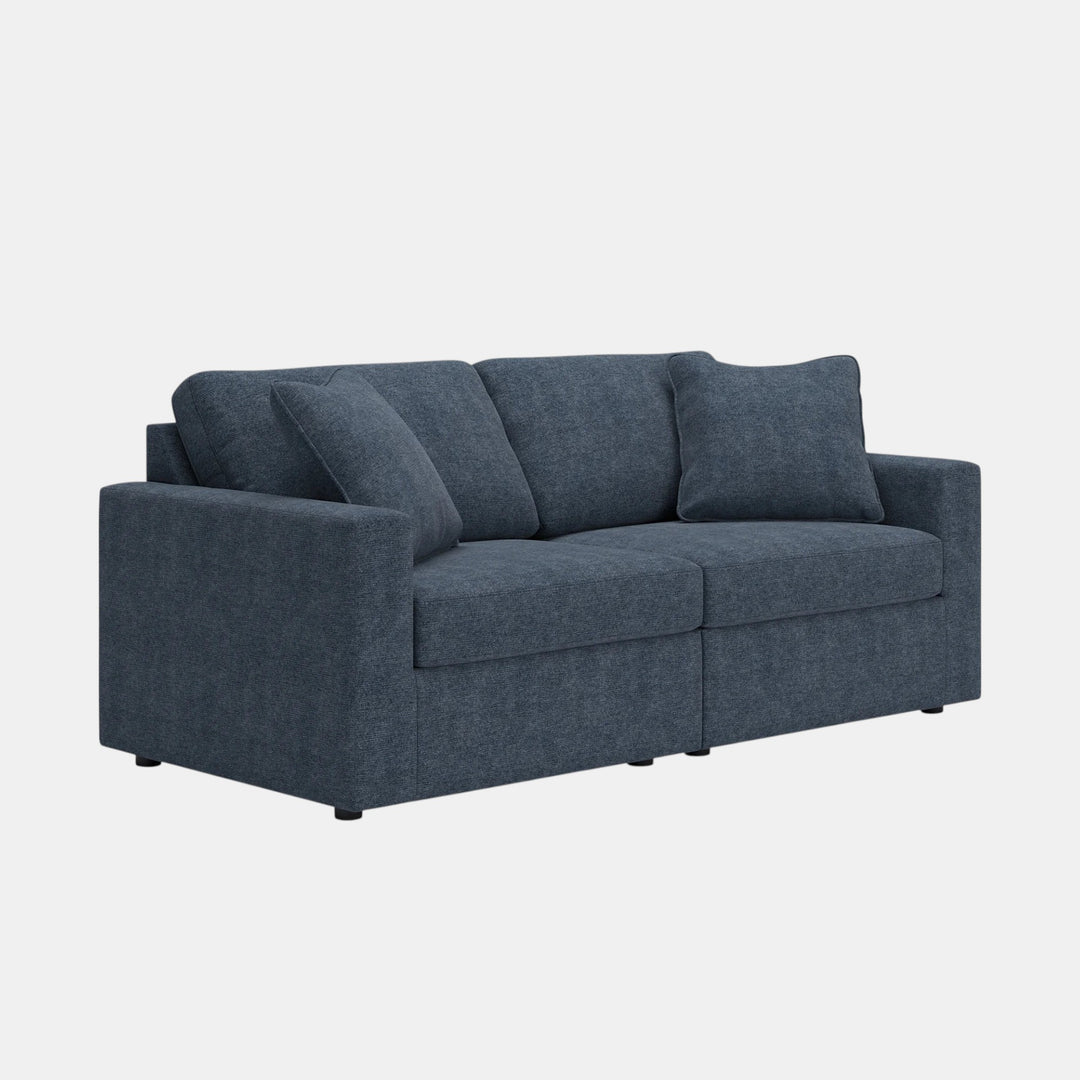 92101S1 Modmax 2-Piece Modular Loveseat In Fabric Upholstery - Ink | Signature Design By Ashley