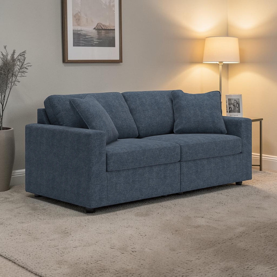 92101S1 Modmax 2-Piece Modular Loveseat In Fabric Upholstery - Ink | Signature Design By Ashley