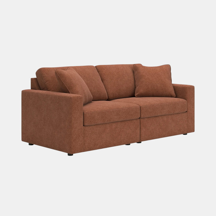 92102S1 Modmax 2-Piece Modular Loveseat In Fabric Upholstery - Spice | Signature Design By Ashley