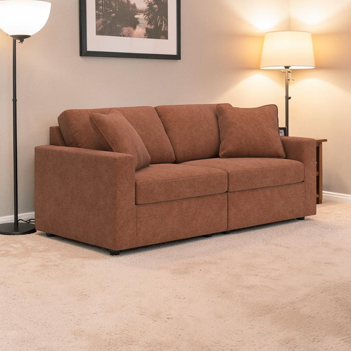 92102S1 Modmax 2-Piece Modular Loveseat In Fabric Upholstery - Spice | Signature Design By Ashley