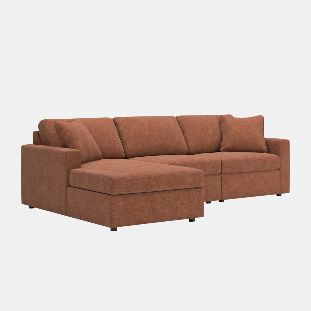 Modmax 3-Piece Fabric Sectional Sofa With Corner Chaise - Spice | Signature Design By Ashley