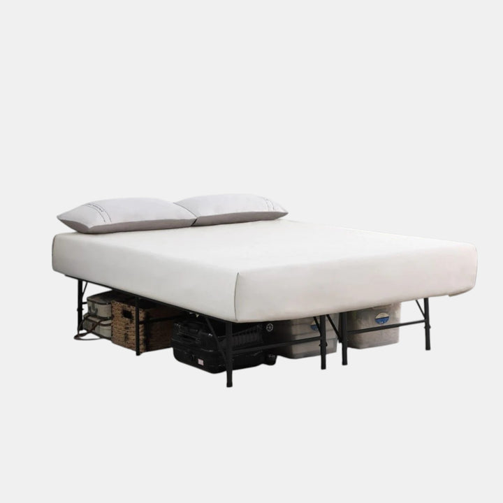 Ellison White Metallic Platform Bed Frame