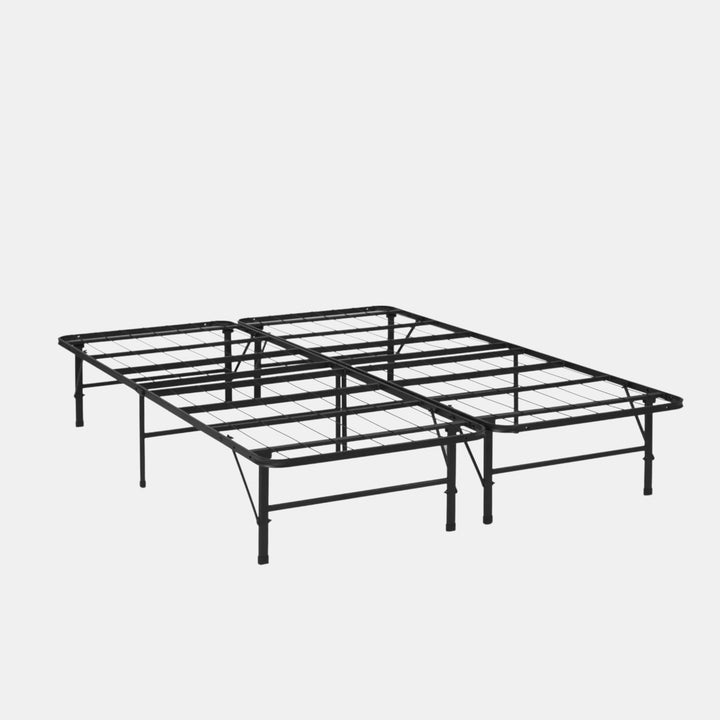 Ellison White Metallic Platform Bed Frame