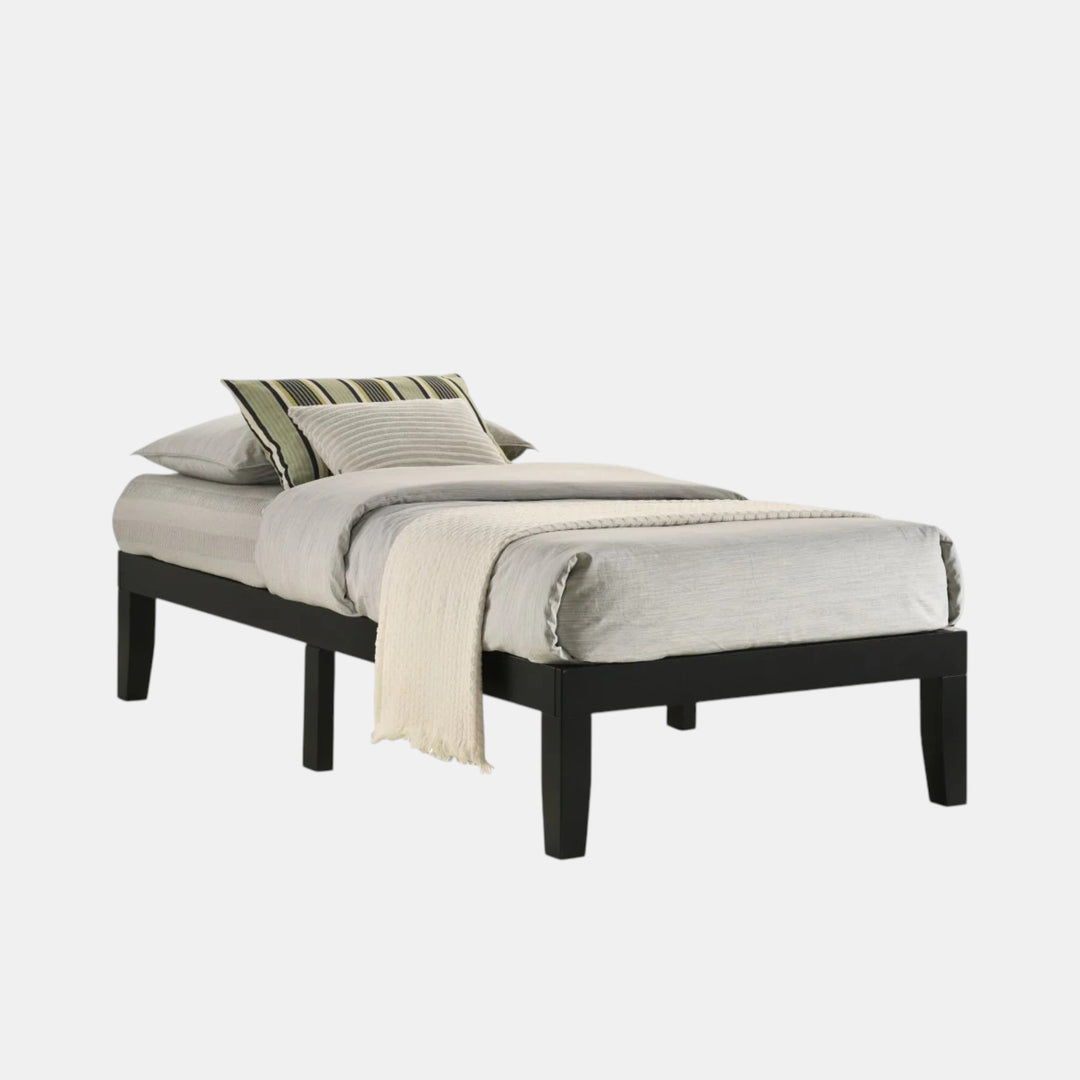 Milo Black Modern Platform Bed Frame