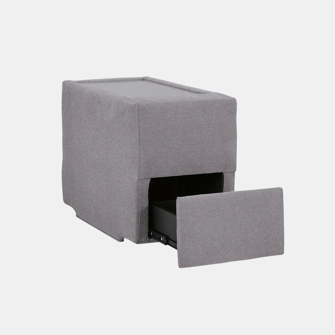 92104S3 Modmax 3-Piece Fabric Modular Loveseat With Storage Console - Granite | Signature Design By Ashley
