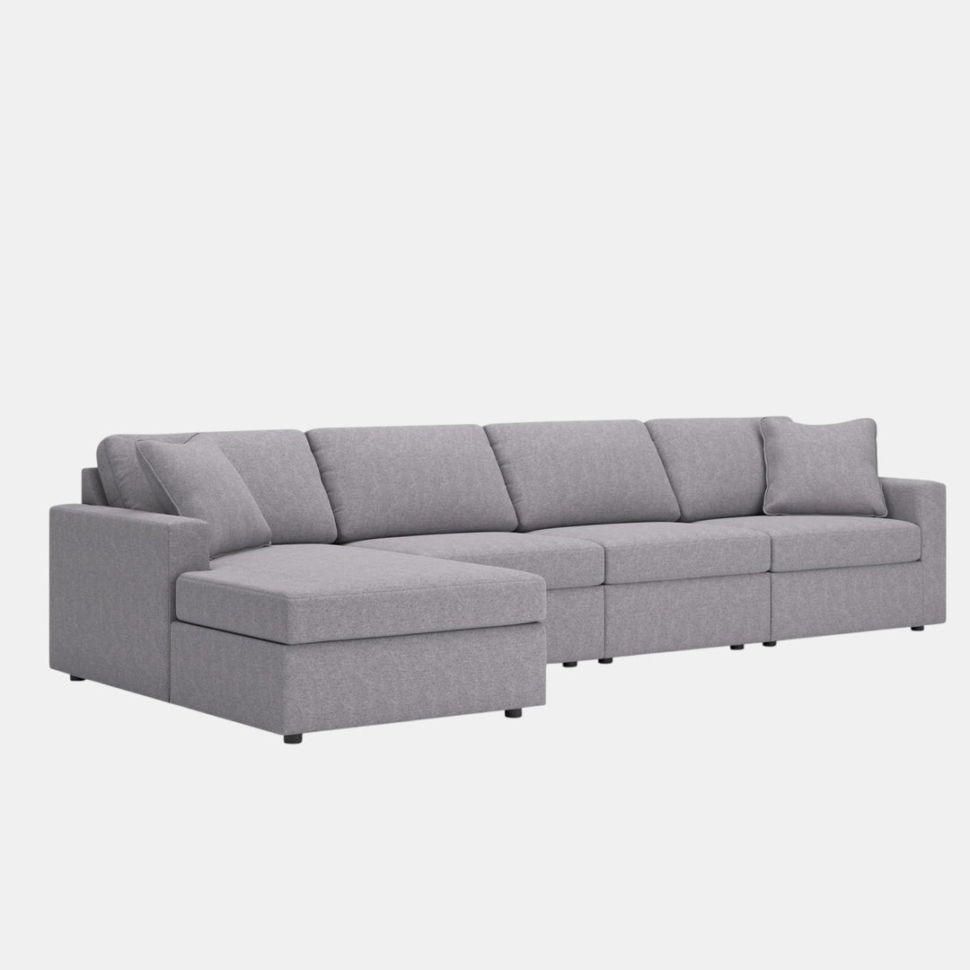 Modmax 4-Piece Fabric Sectional Sofa With Corner Chaise - Granite | Signature Design By Ashley