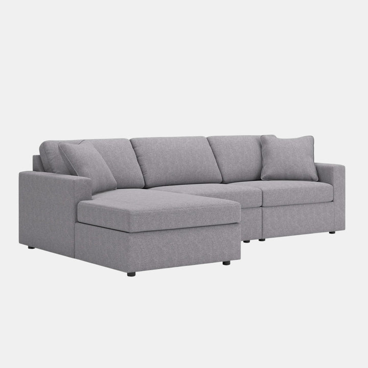 Modmax 3-Piece Fabric Sectional Sofa With Corner Chaise - Granite | Signature Design By Ashley