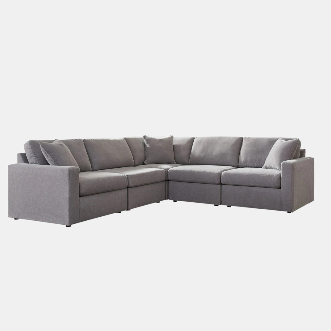 92104S6 Modmax 5-Piece Sectional Sofa In Fabric Upholstery - Granite | Signature Design By Ashley