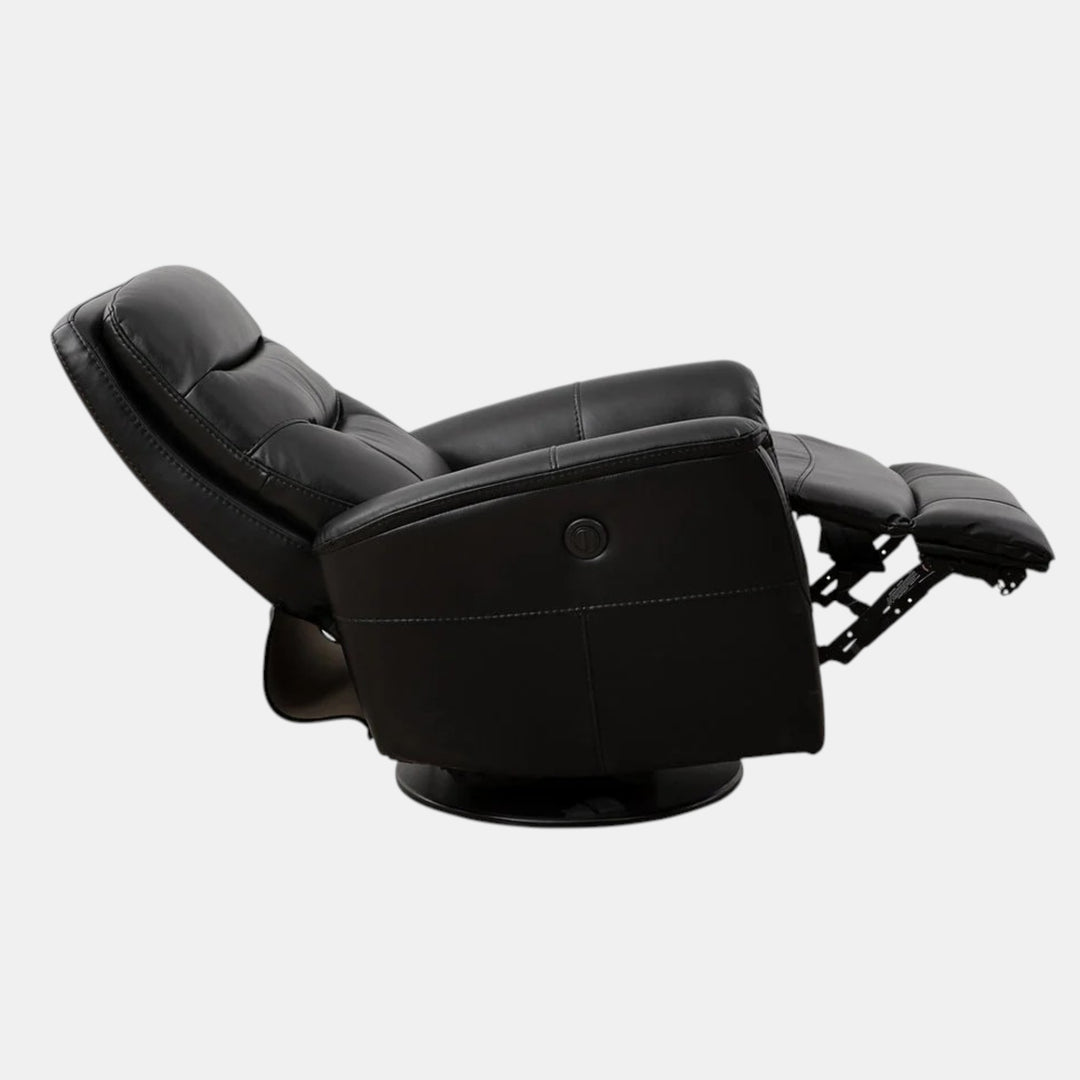 Mufin Black Power Recliner Chair With PU Leather Upholstery