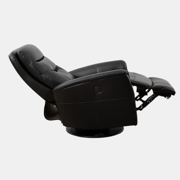 Mufin Black Power Recliner Chair With PU Leather Upholstery