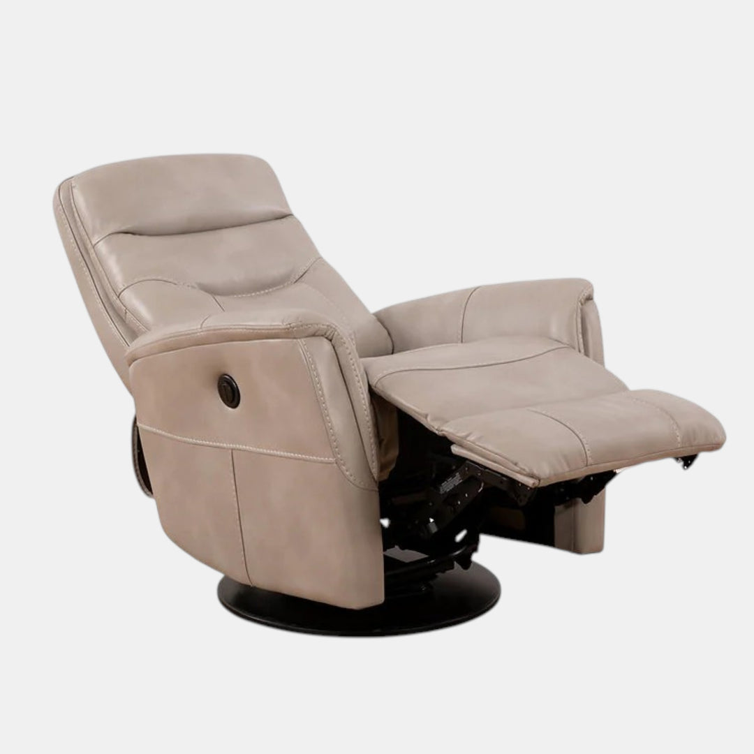 Mufin Stone Power Recliner Chair With PU Leather Upholstery