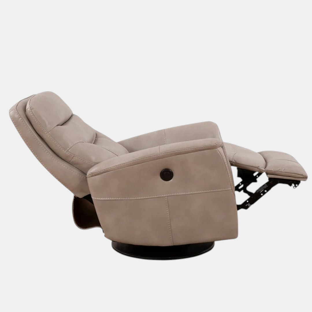 Mufin Stone Power Recliner Chair With PU Leather Upholstery