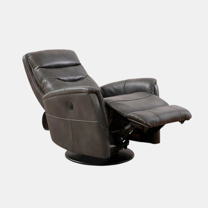 Mufin Dark Grey Power Recliner Chair With PU Leather Upholstery