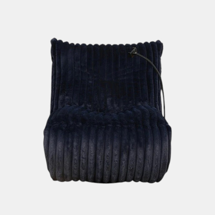 Viscal Navy Blue Manual Recliner Chair With Fabric Upholstery