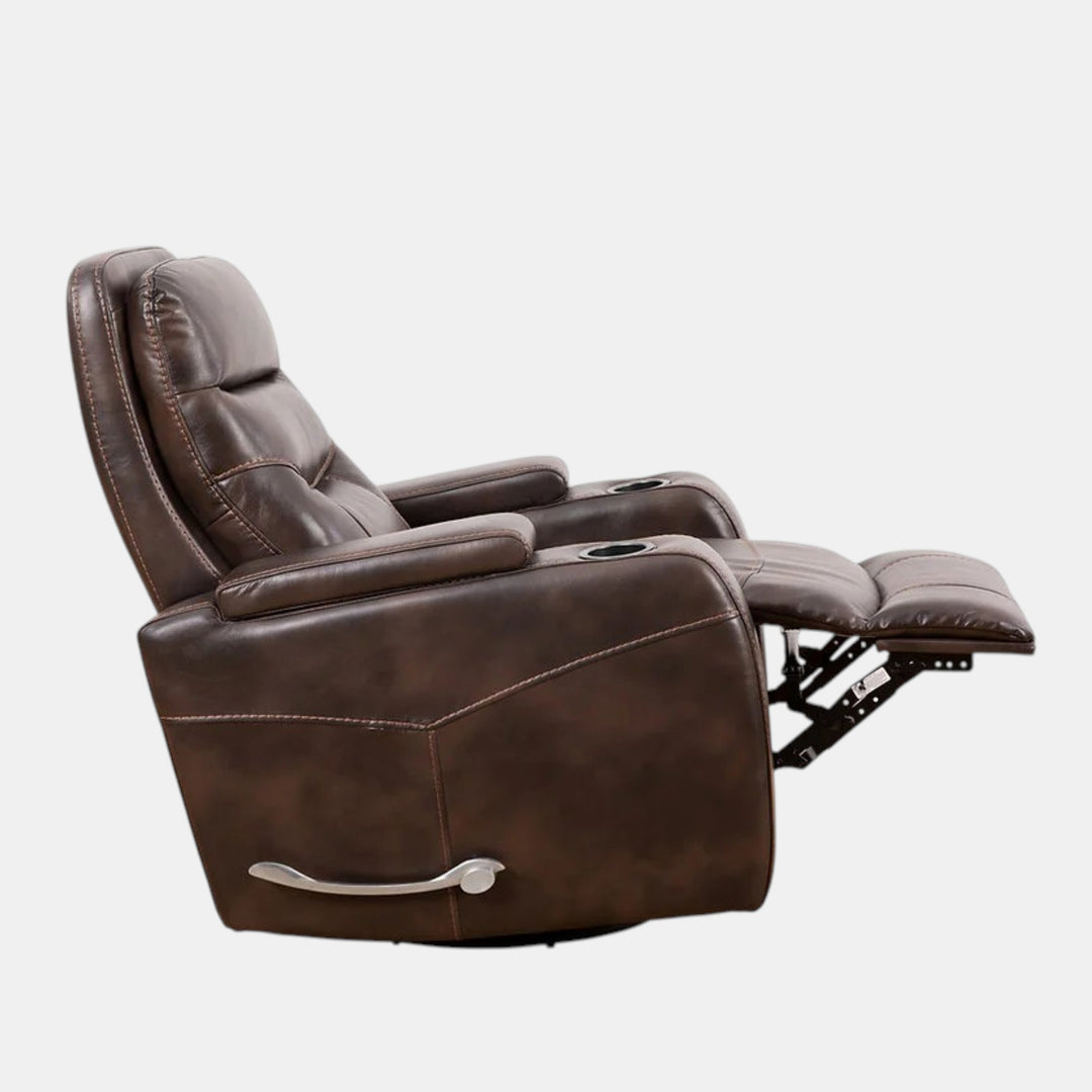Emery Brown Manual Recliner Chair With PU Leather