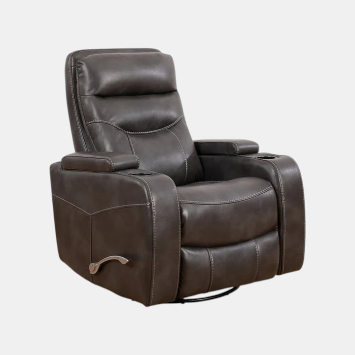 Emery Grey Manual Recliner Chair With PU Leather