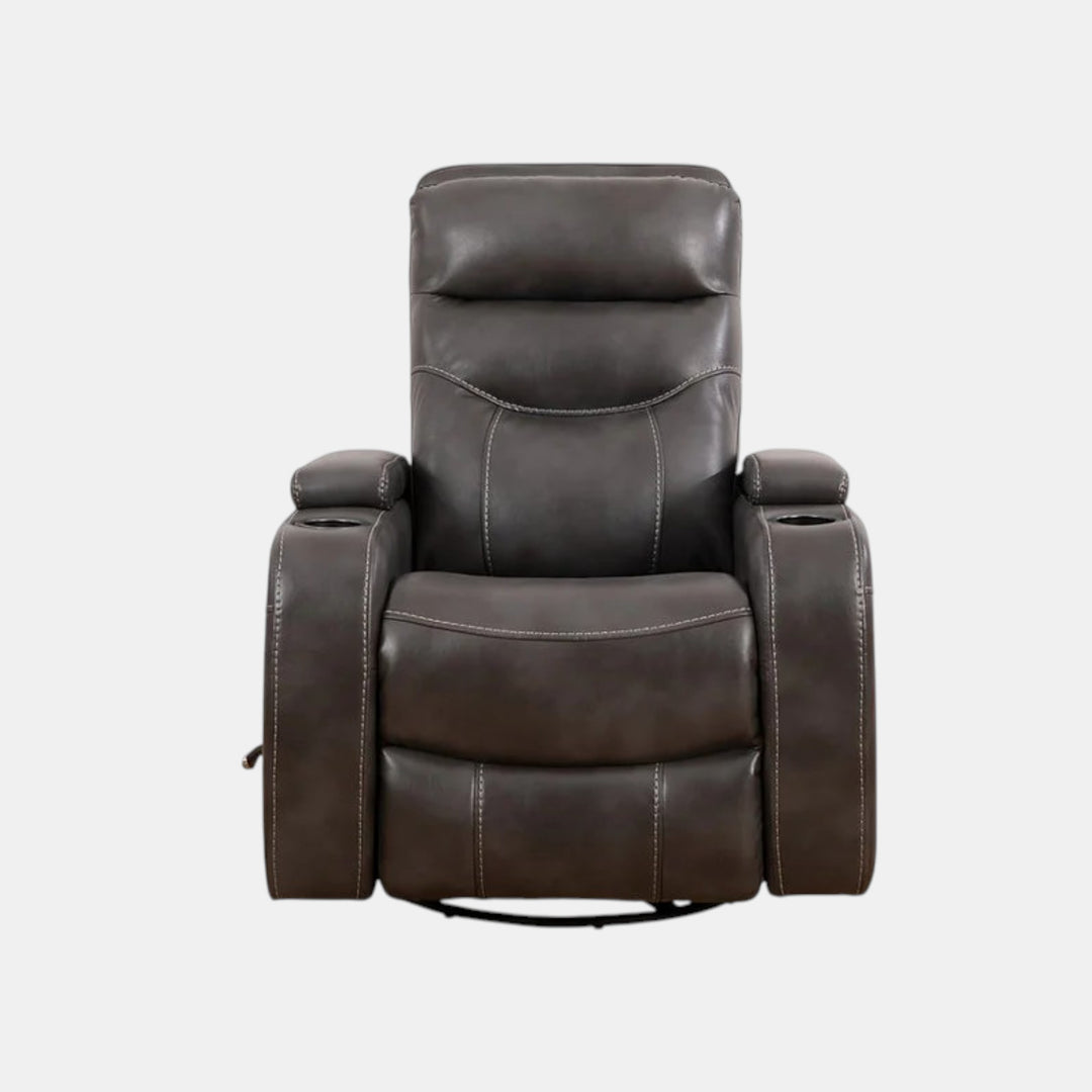 Emery Grey Manual Recliner Chair With PU Leather