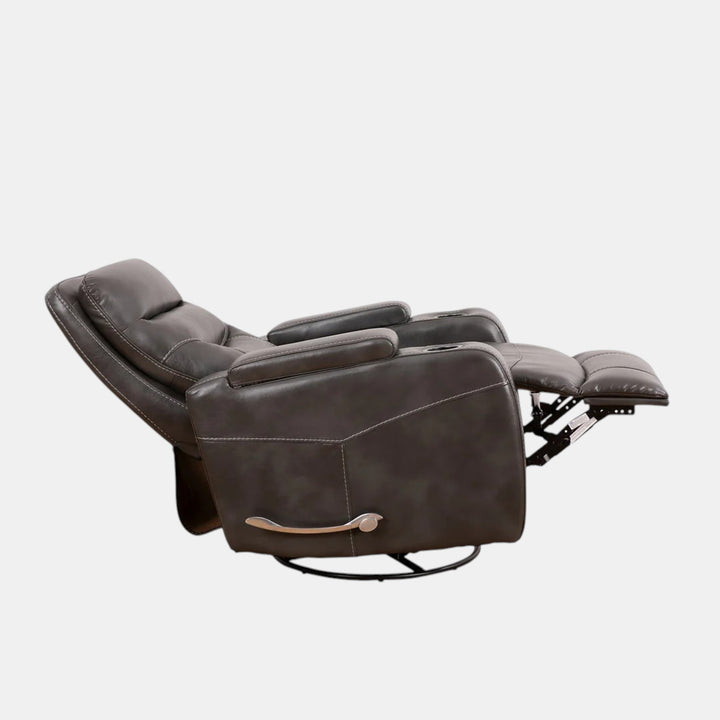 Emery Grey Manual Recliner Chair With PU Leather