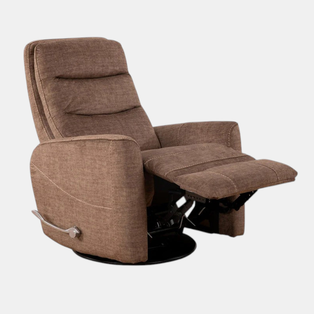 Gianna Chocolate Manual Recliner Chair With Fabric Upholstery