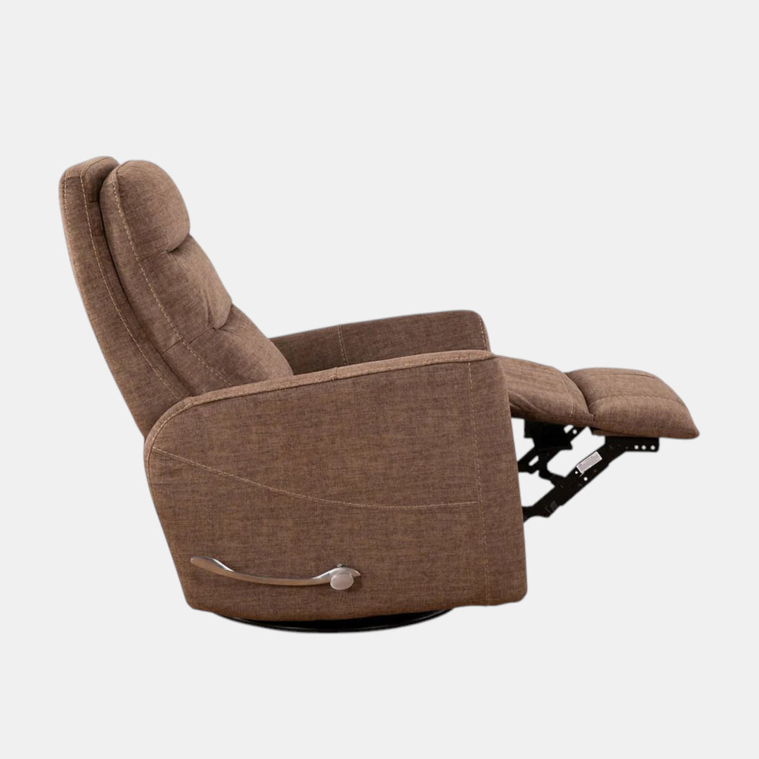 Gianna Chocolate Manual Recliner Chair With Fabric Upholstery