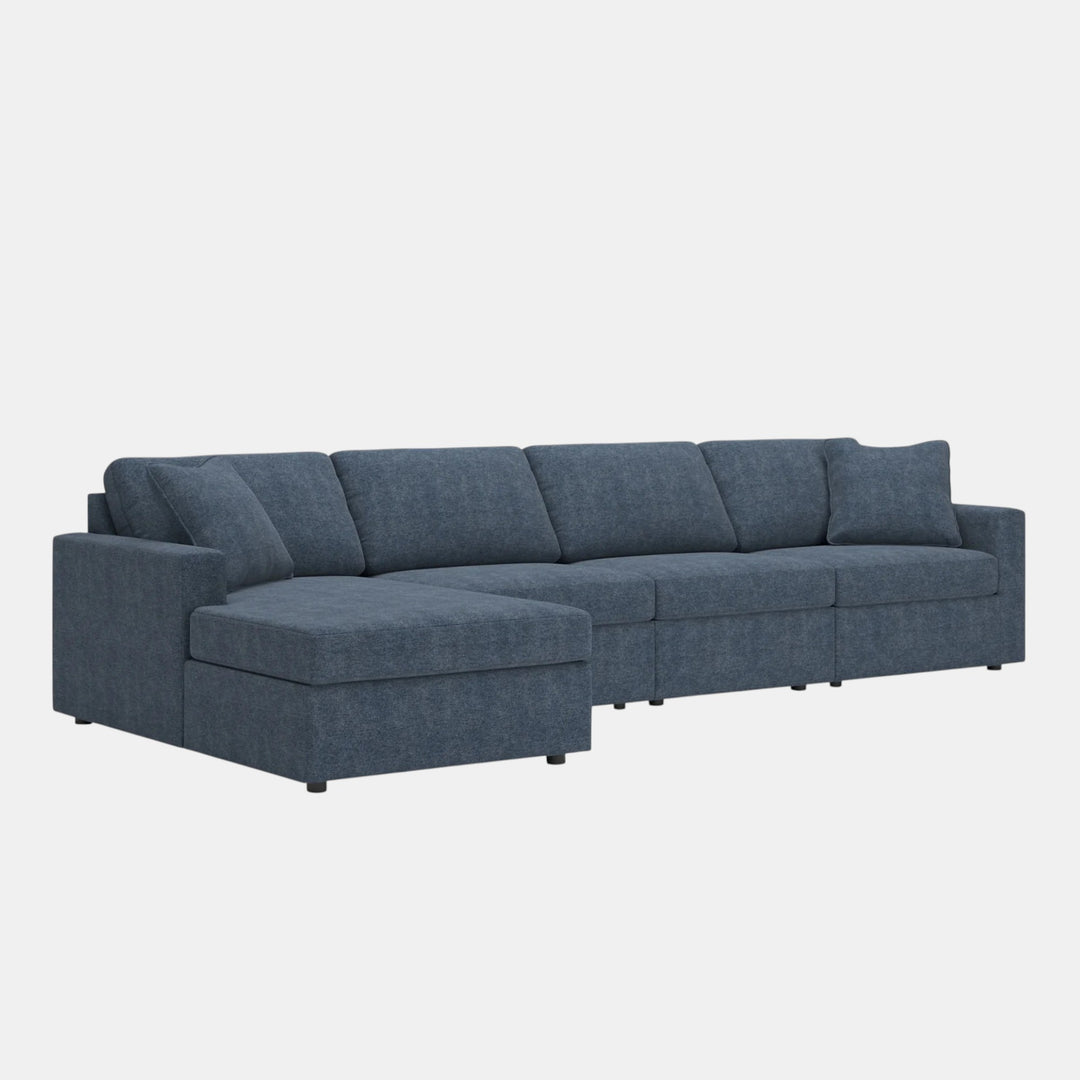 Modmax 4-Piece Fabric Sectional Sofa With Corner Chaise - Ink | Signature Design By Ashley