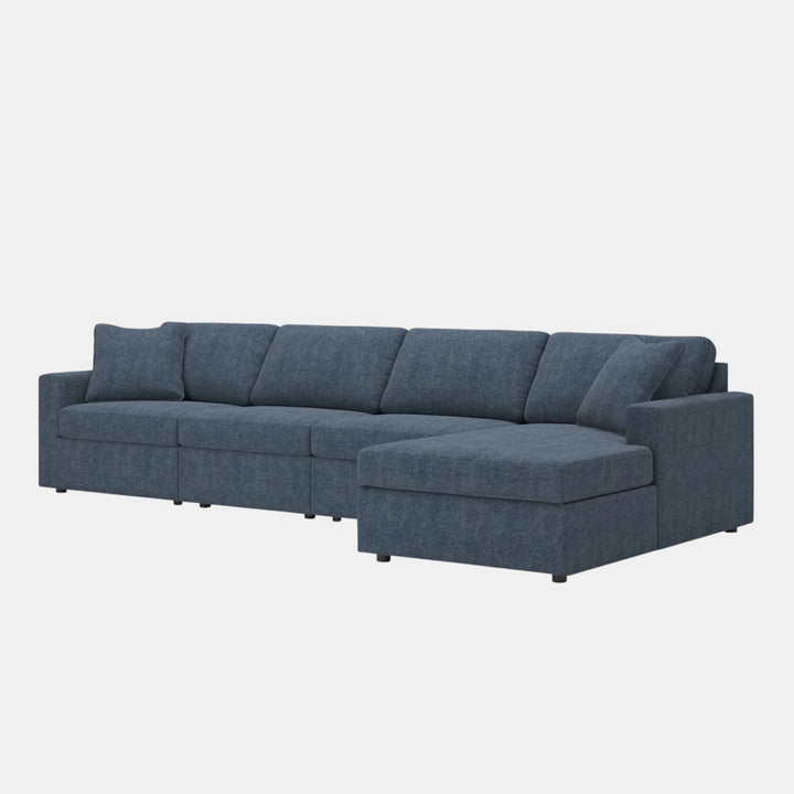 Modmax 4-Piece Fabric Sectional Sofa With Corner Chaise - Ink | Signature Design By Ashley