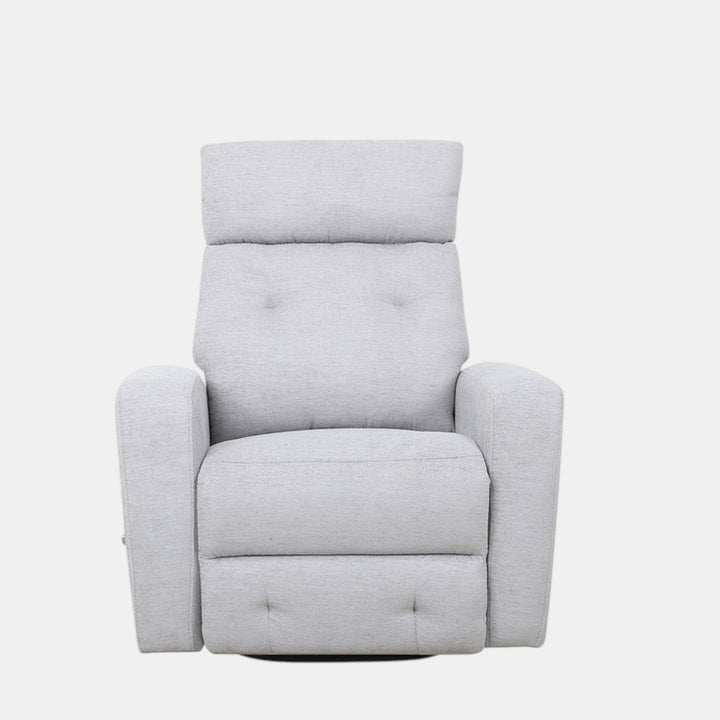 Finn Light Grey Manual Recliner Chair In Fabric Upholstery