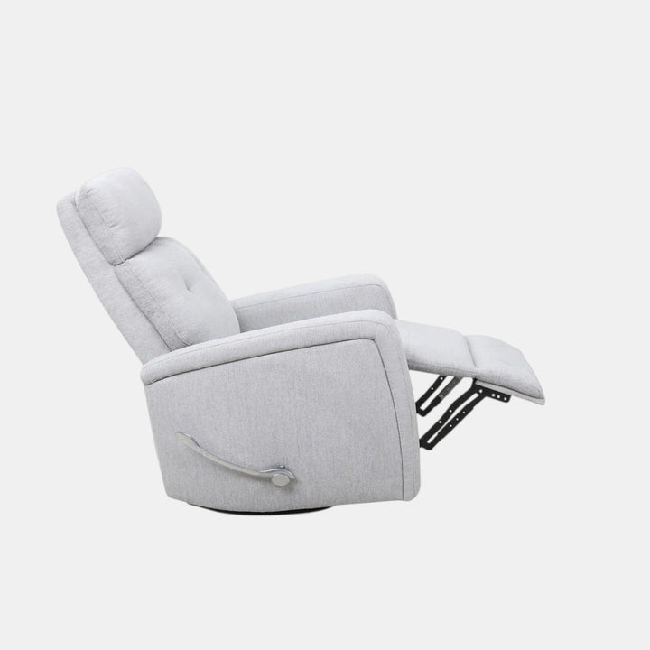 Finn Light Grey Manual Recliner Chair In Fabric Upholstery
