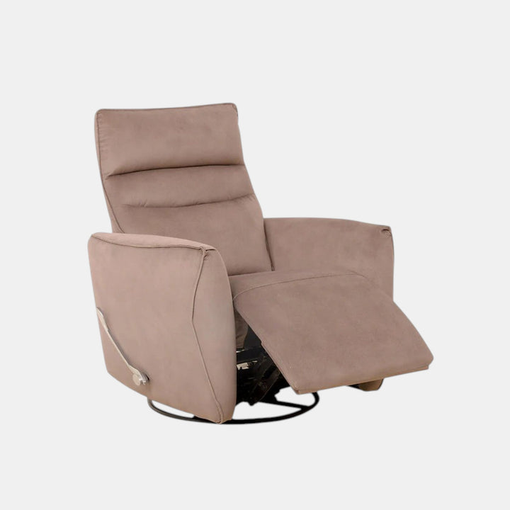 Mezain Taupe Rocker Recliner Chair In Fabric Upholstery
