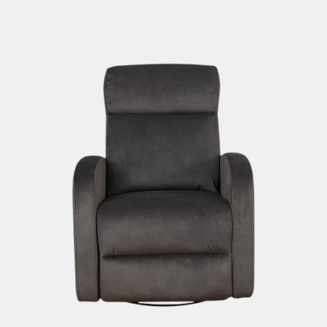 Willgor Charcoal Manual Recliner Chair In Fabric Upholstery