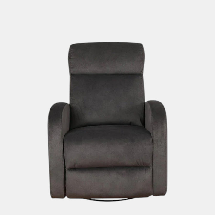 Willgor Charcoal Manual Recliner Chair In Fabric Upholstery