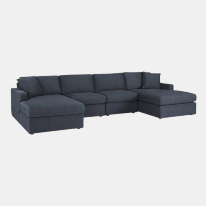 92121S19 Modmax 4-Piece Fabric Sectional Sofa With Dual Chaise - Ink | Signature Design By Ashley