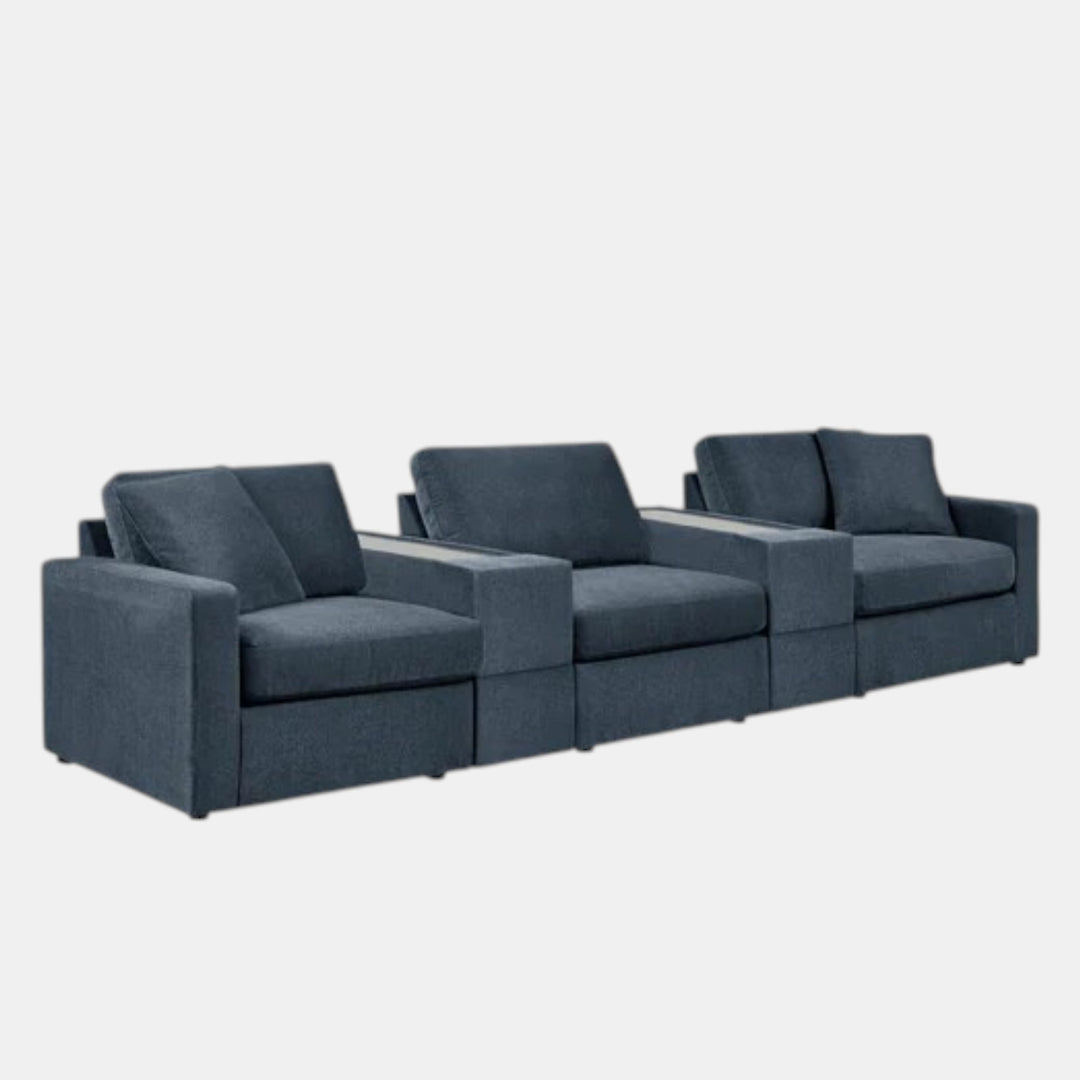 92121S9 Modmax 5-Piece Fabric Modular Sofa With Dual Storage Console - Ink | Signature Design By Ashley
